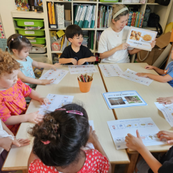 Discussing how food comes from farm to our dining table.