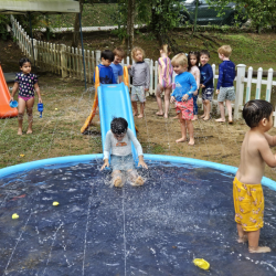 Enjoying the splash time.