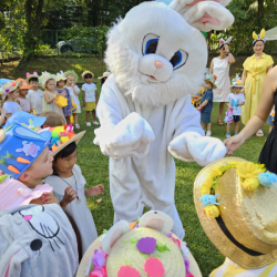 Our speical guest the Easter bunny.