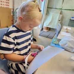 Sophia is focused on her craft!