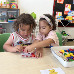 Otto & Alba enjoy counting using bear counters