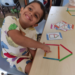 Kanha built his house accurately. 