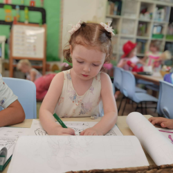 Kate doing some great colouring.