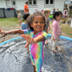 Amara enjoying her water play.