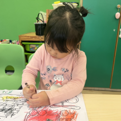 Celene is focuced on colouring.