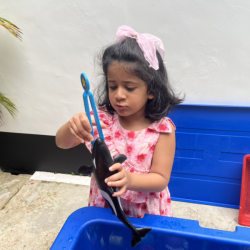 Kainaat feeding the whale.