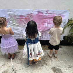Spray, drip, and splash—outdoor art in action!