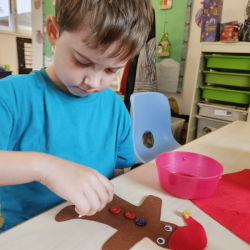 'Baking' gingerbread man. 