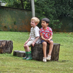 Best friends sitting together