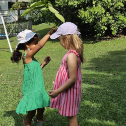 Remember to wear your hats when outdoors.