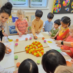 We had so much fun making colourful rangoli!