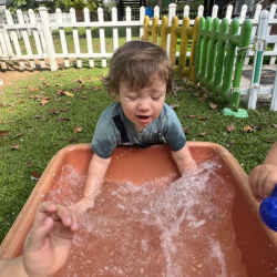 Alexander having a good old splash!