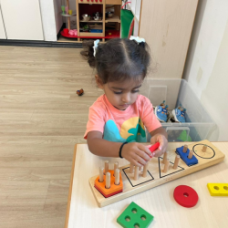 Imaan enjoying sorting out the shapes!