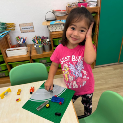 Eden enjoying some Lego time.