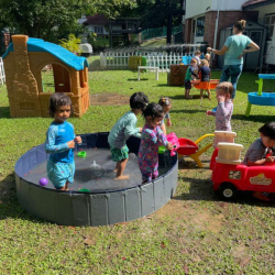 A hot day is always good for water play
